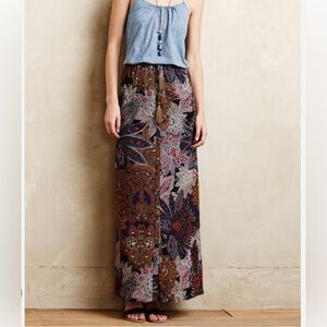 Vanessa Virginia for Anthropologie Pedaled Paisley Maxi Skirt Size Small